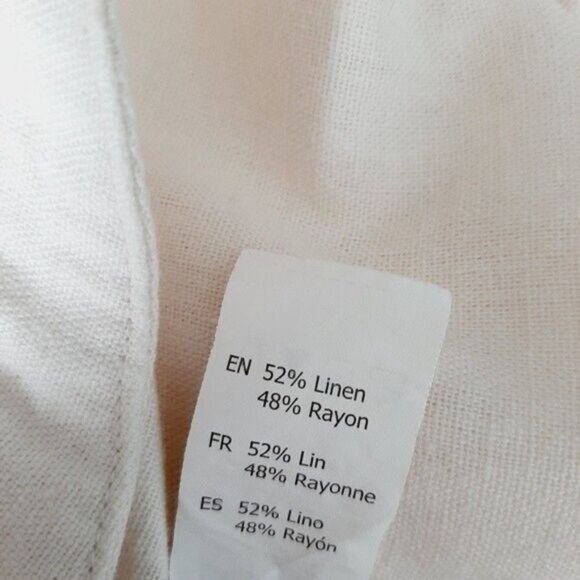 FOREVER 21 Linen Blend Tie Wrap Midi Skirt Ruffle Hem Sz M - Picture 11 of 11